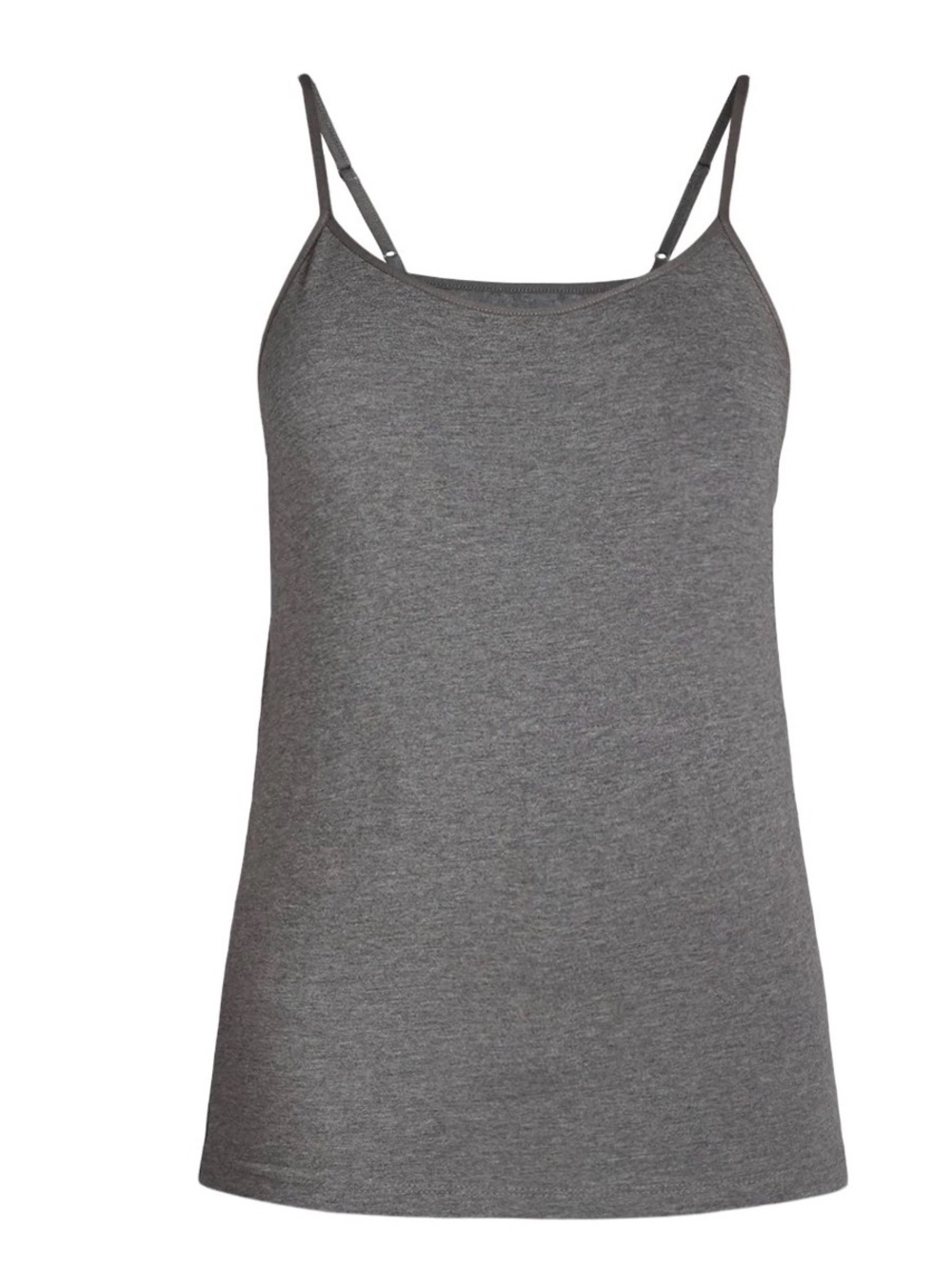 Time and Tru Dark Gray Adjustable Strap GREY Cami Size Medium NWT